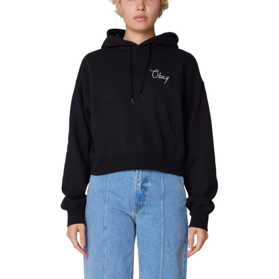 Obey Γυναικείο φούτερ Cities Cropped Hood Fleece